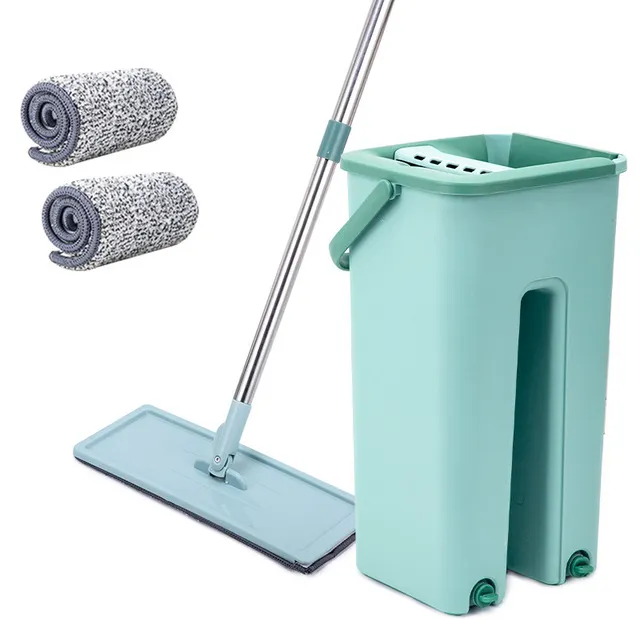 Комплект Hand Free Cleaning Mop G3 швабра з відром/губки мікрофібри з віджимом Зелений