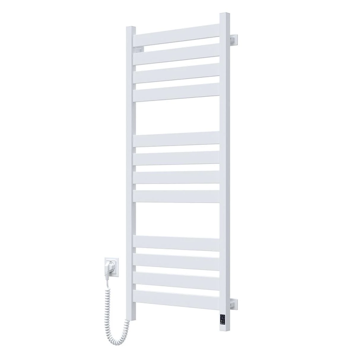 Полотенцесушитель электрический Navin Largo Sensor с Wi-Fi шнур слева из углеродистой стали 500х1200 мм Белый бархат (1300)