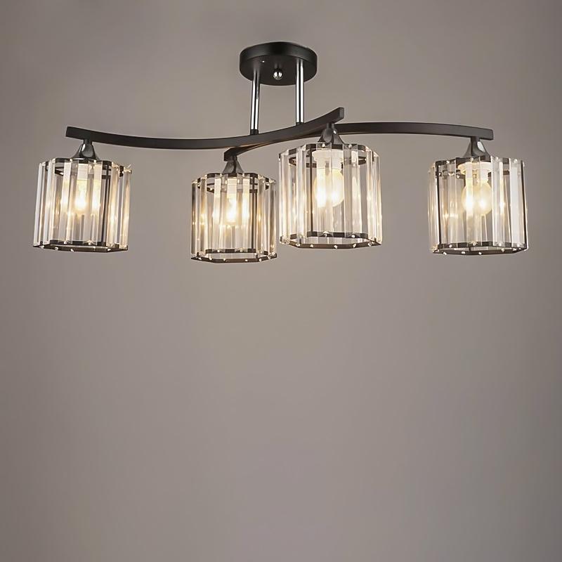 Люстра потолочная Light House SC-18215/4 76х32х25,5 см Черный/Хром