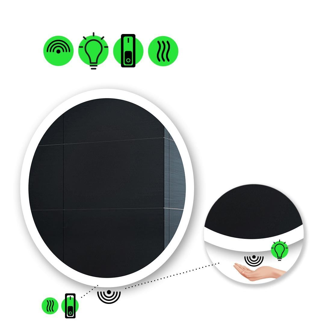 Зеркало с LED подсветкой Amor с ИК включателем и подогревом с механическим управлением 60x60 см (Amor26) Зеркало с LED подсветкой Amor с ИК включателем и подогревом с механическим управлением 60x60 см (Amor26)