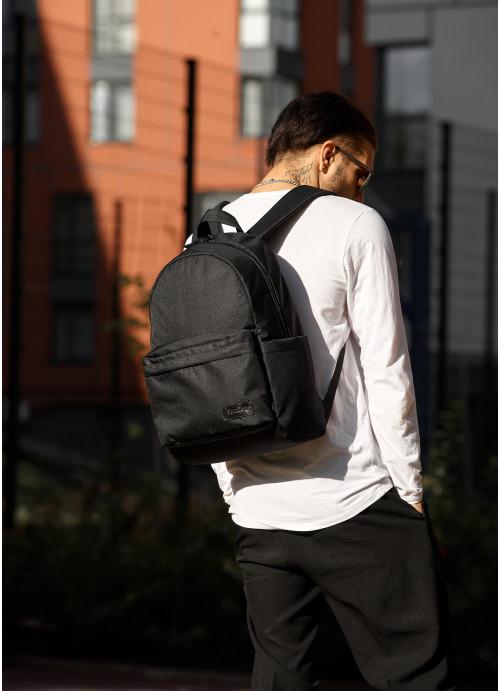 Городской рюкзак мужской Sambag тканевый с отделением под ноутбук Черный (10190461328)