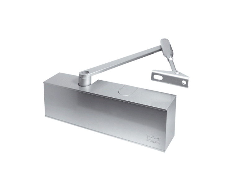 Дверний доводчик Dorma TS72 EN2/3/4 в комплекті зі складним важелем Сріблястий