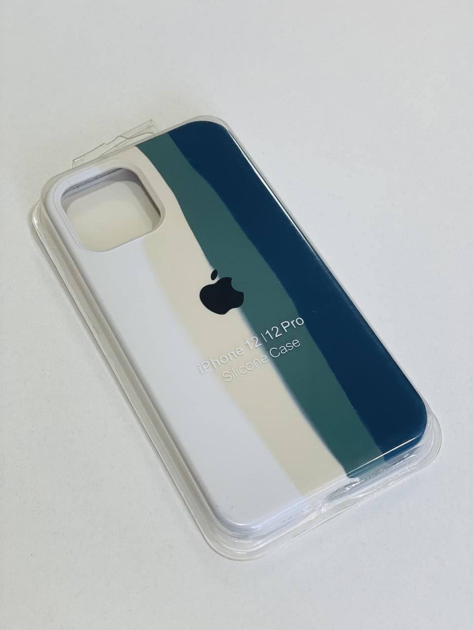 Силіконовий чохол для iPhone 12 Pro White/Dark Blue