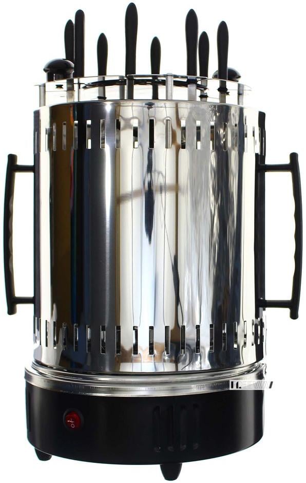 Вертикальная электрошашлычница Haeger HG-8619 на 8 шампуров 1200 Вт Cеребристый (1550068269)