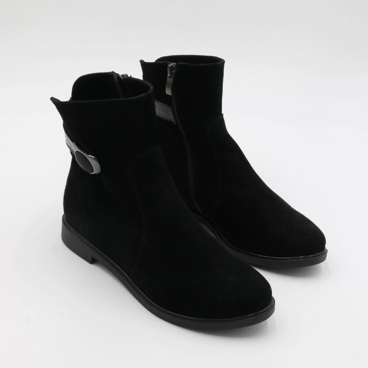 Ботинки женские демисезонные Pandora классические замшевые р. 37 24 см Черный (1010з)