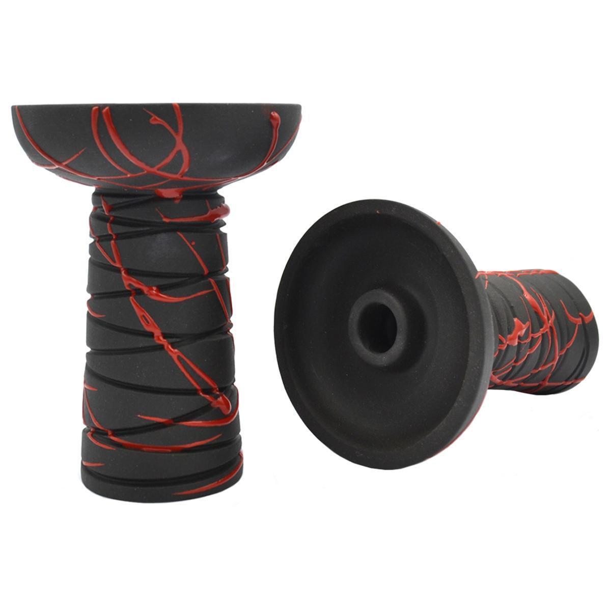 Чаша для кальяна Gusto Bowls Classic Phunnel Black Glaze Red (18072023-12)