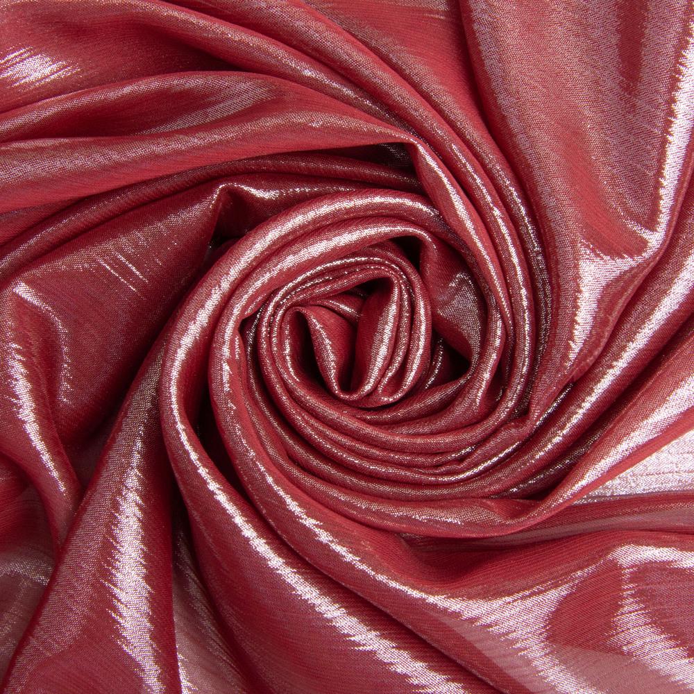 Тканина шифон стрейч Сільвер з напиленням 55 г/м2 150 см Марсала (26863)