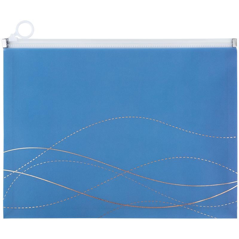 Папка на молнии zip-lock Axent Waves-2 A4 Синий (1497-41-A)