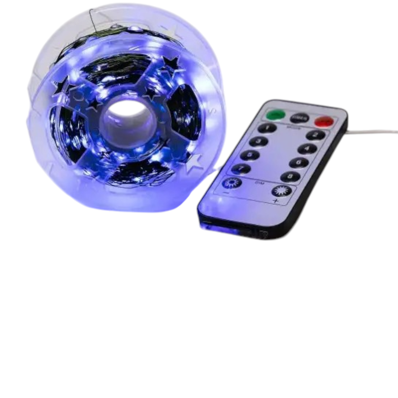 Гірлянда нитка зелена для декору GarlandoPro Роса з пультом від мережі 500 LED 50 м Синій (147-107-500L50MGBL) - фото 2