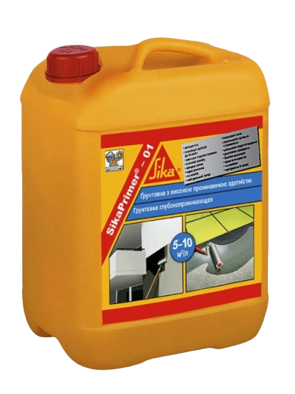 Грунтовка универсальная Sika Primer 01 для ячеистых поверхностей 5 л (731992)