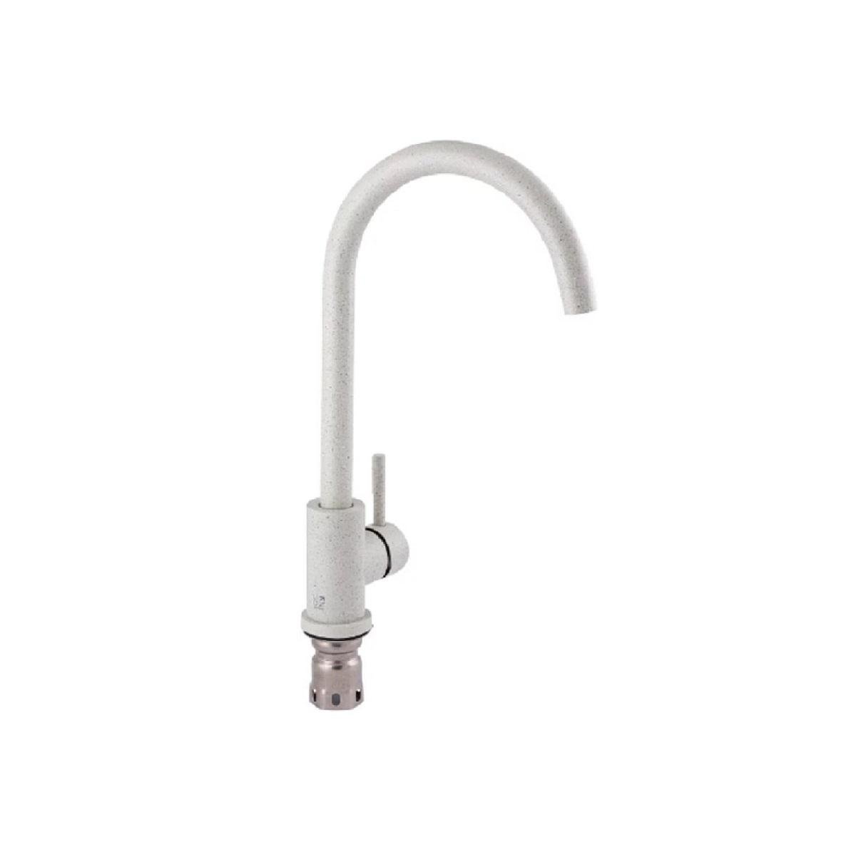 Мийка гранітна кругла зі змішувачем 500х500 мм Сірий - фото 3