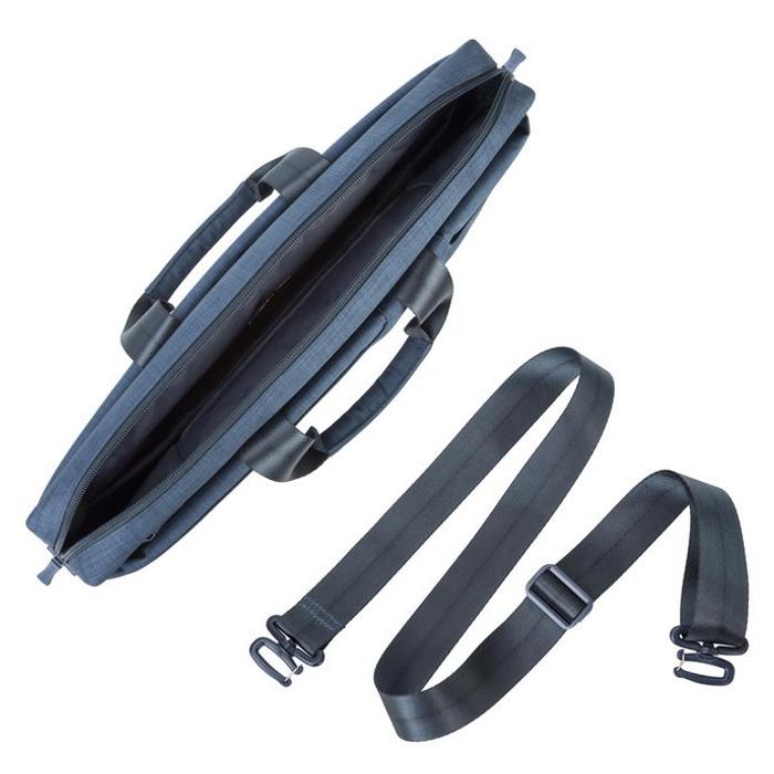 Сумка для переноски ноутбука Rivacase Biscayne 8335 с застежкой 15,6" Синий (621797) - фото 4 Сумка для переноски ноутбука Rivacase Biscayne 8335 с застежкой 15,6" Синий (621797) - фото 4