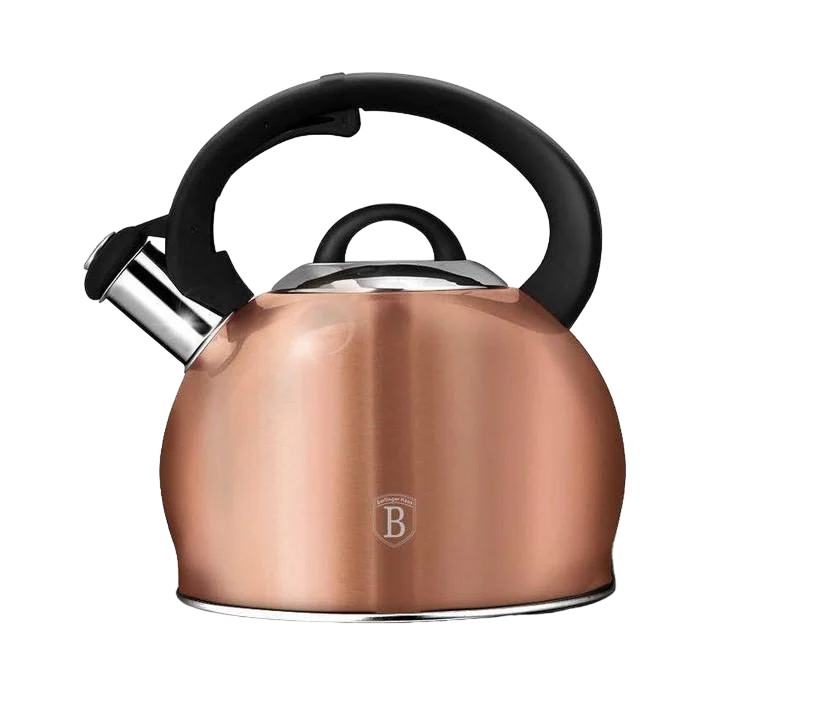 Чайник зі свистком Metallic Line Rose Gold Berlinger Haus з високоякісної нержавіючої сталі 3 л
