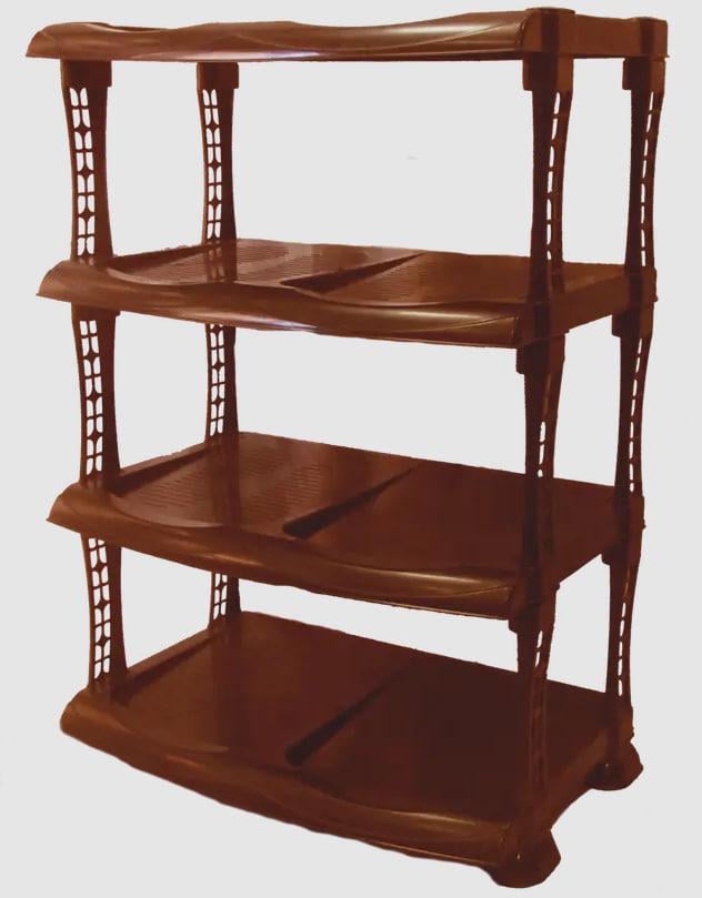 Полиця для взуття 4 ярусна Коричневий Люкс 48х66х30.5 см (29885459) Полиця для взуття 4 ярусна Коричневий Люкс 48х66х30.5 см (29885459)