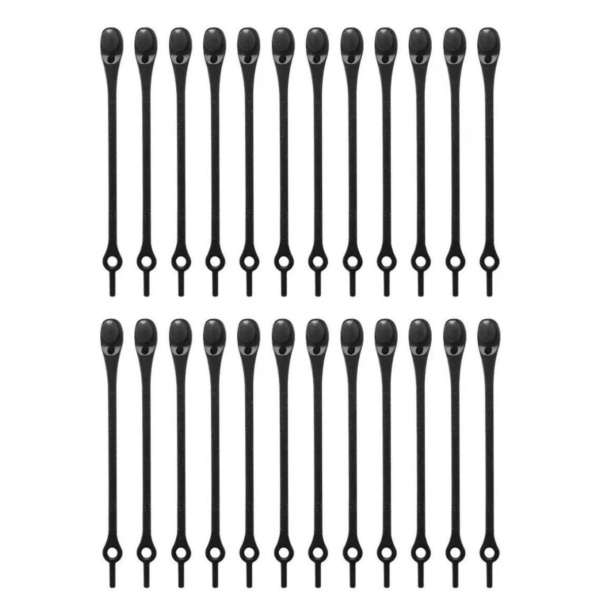 Шнурки LopiLocks силиконовые для обуви без завязывания 24 шт. Черный (1425)