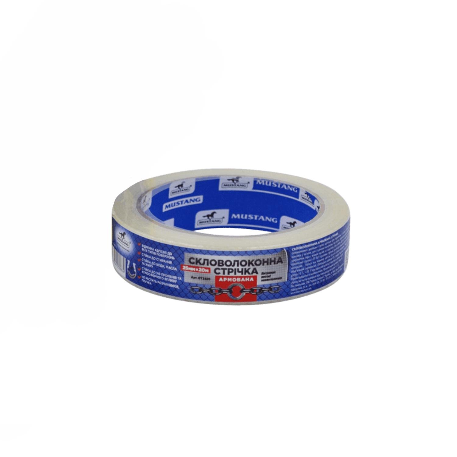 Скотч армированный Mustang GT5020 50x0,28 мм 20 м стекловолокно/каучук Прозрачный (INRUC0006500020000) Скотч армированный Mustang GT5020 50x0,28 мм 20 м стекловолокно/каучук Прозрачный (INRUC0006500020000)