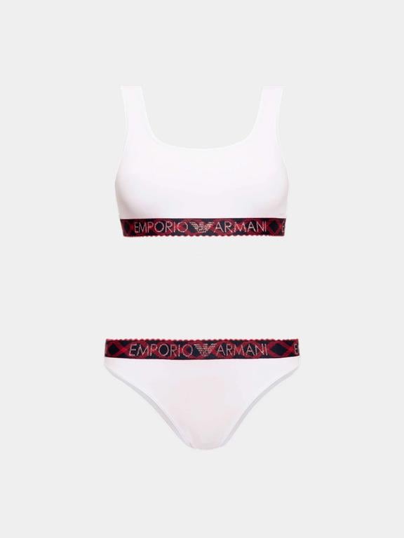 Комплект білизни жіночої Emporio Armani М Білий (3F225-164758біл)