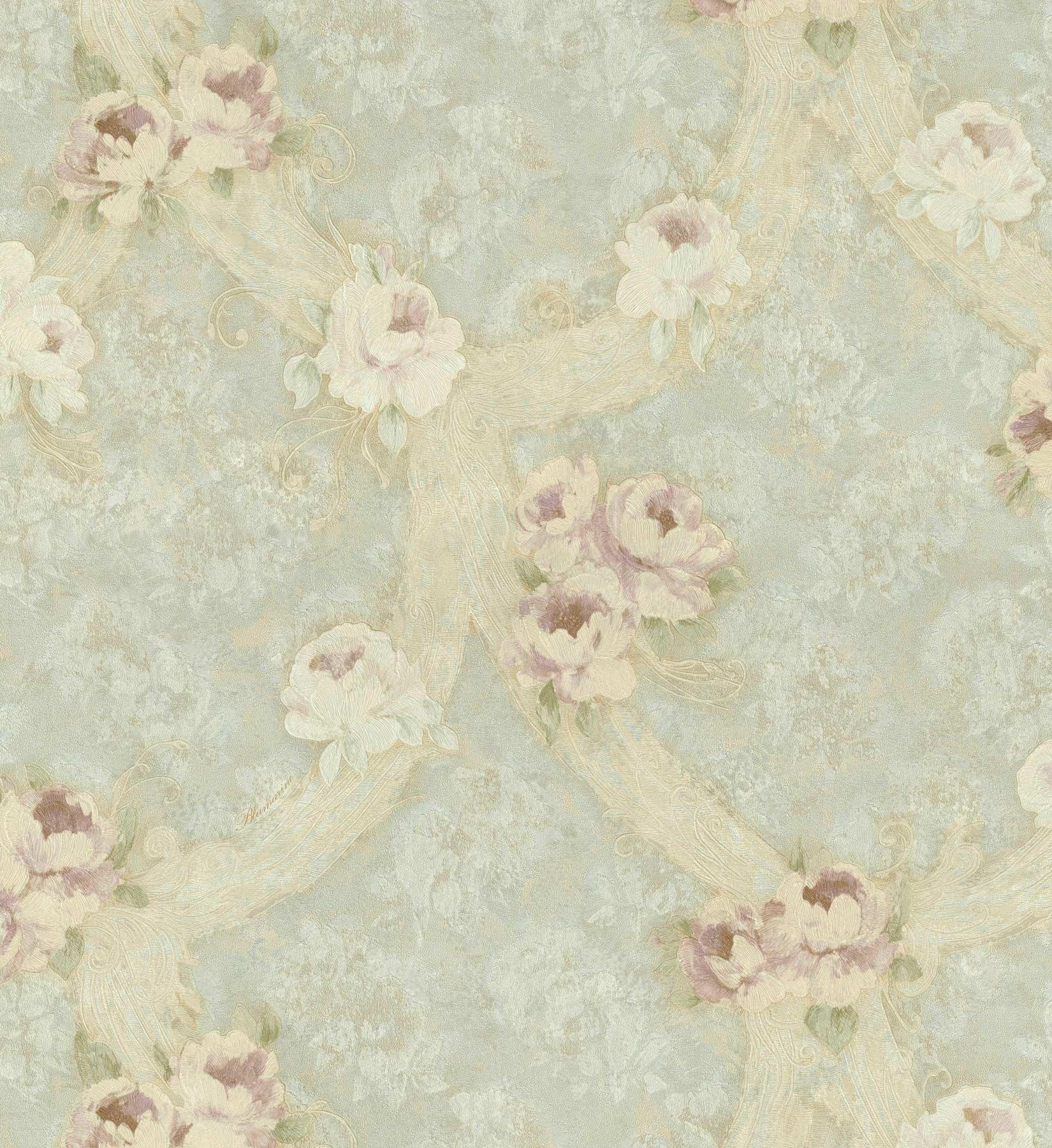 Виниловые обои Blumarine 0,53x10,05 м Голубой (976166)