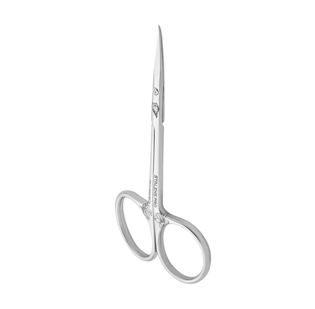 Ножницы профессиональные STALEKS Exclusive 21 Type 1 Magnolia для маникюра из нержавеющей стали Ножницы профессиональные STALEKS Exclusive 21 Type 1 Magnolia для маникюра из нержавеющей стали