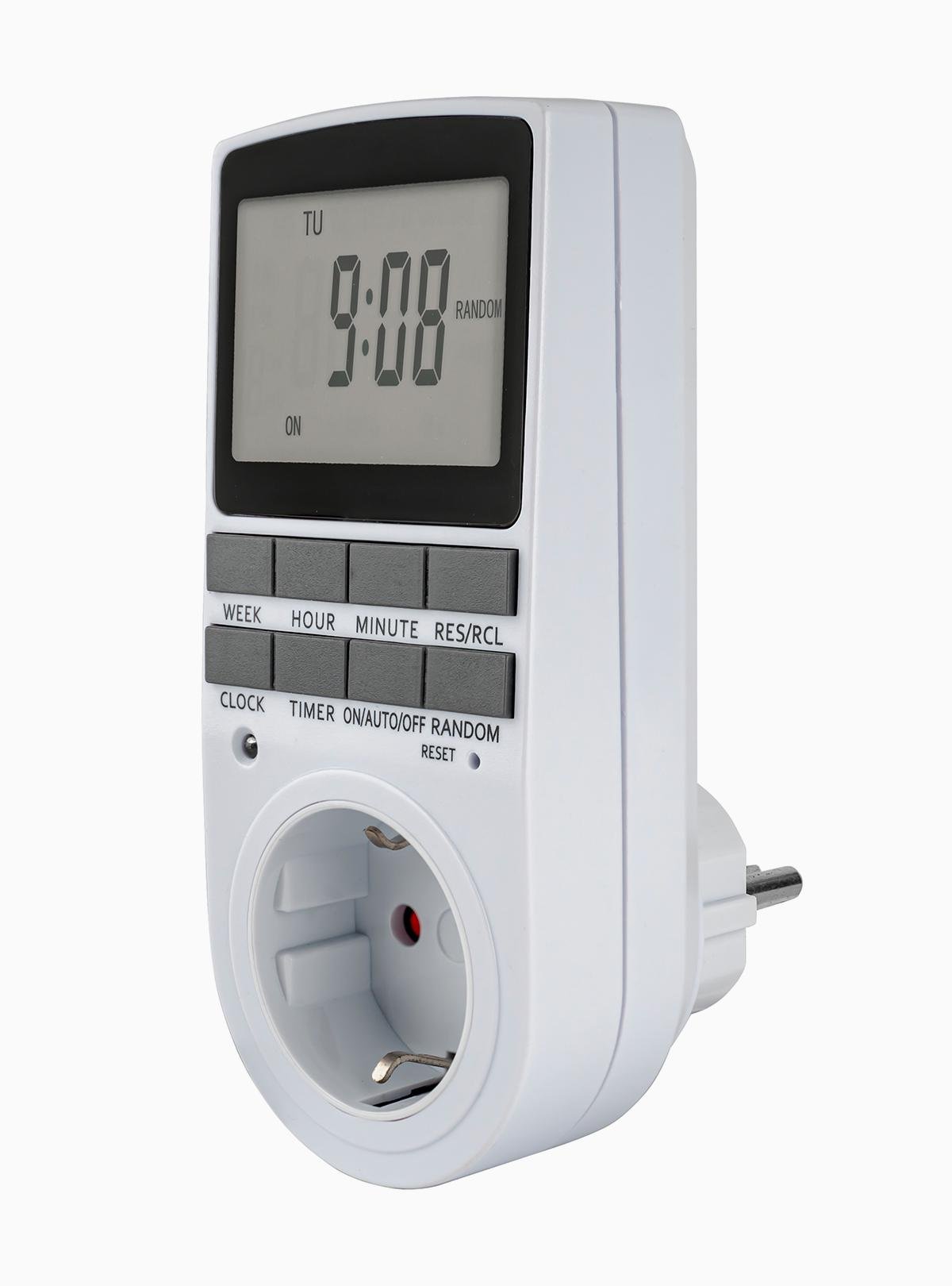 Розетка с таймером умна для электроприборов OnePro программируемая недельная Черный (73694)