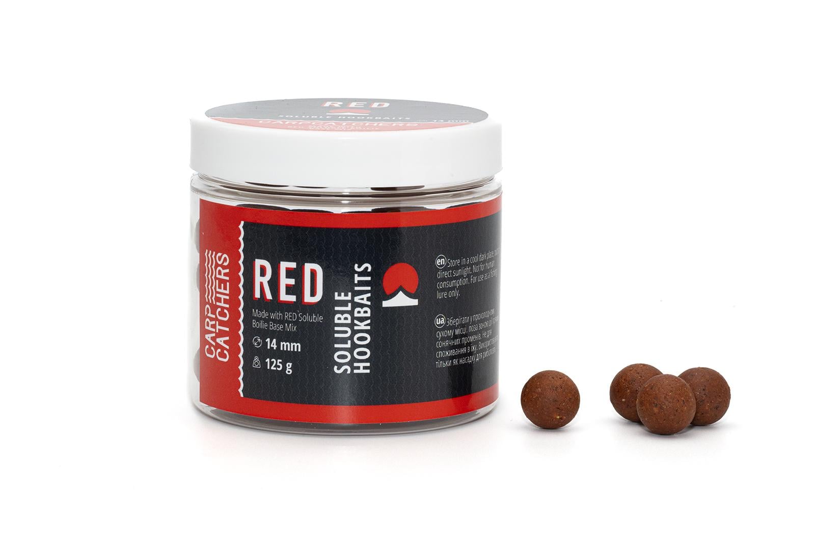 Бойлы насадочные растворимые Carp Catchers Red 14 мм