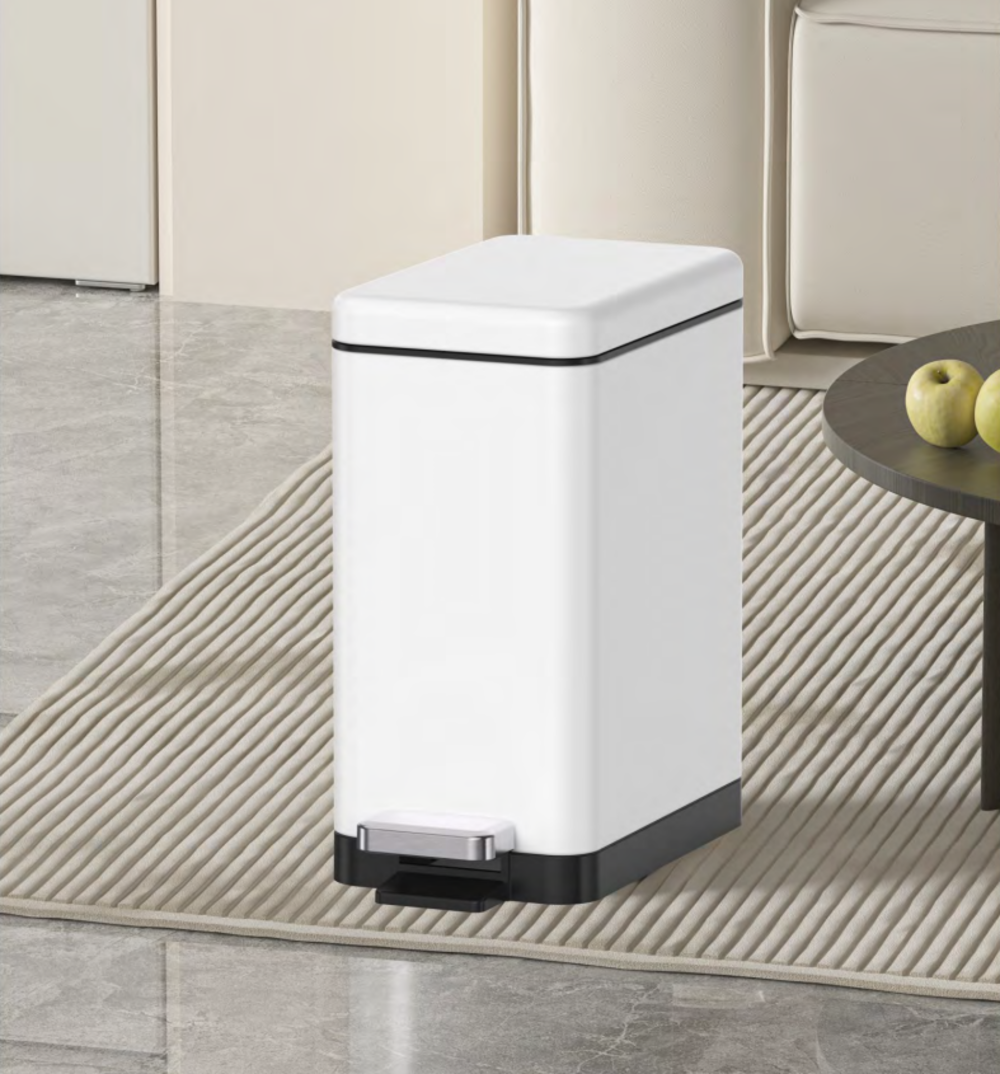 Мусорное ведро с плавным закрытием Koer TC-010210-08 прямоугольное 10 л Белый (KR5598) - фото 4 Мусорное ведро с плавным закрытием Koer TC-010210-08 прямоугольное 10 л Белый (KR5598) - фото 4