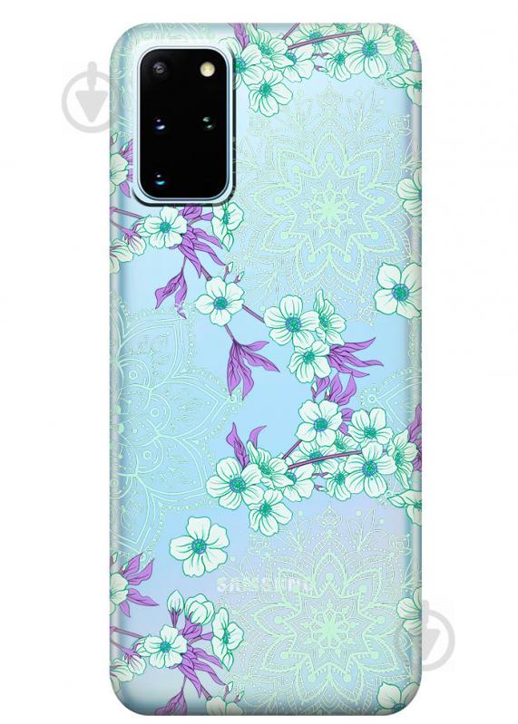Прозрачный силиконовый чехол iSwag для Samsung Galaxy S20 Plus Цветочная мандала (M1102)