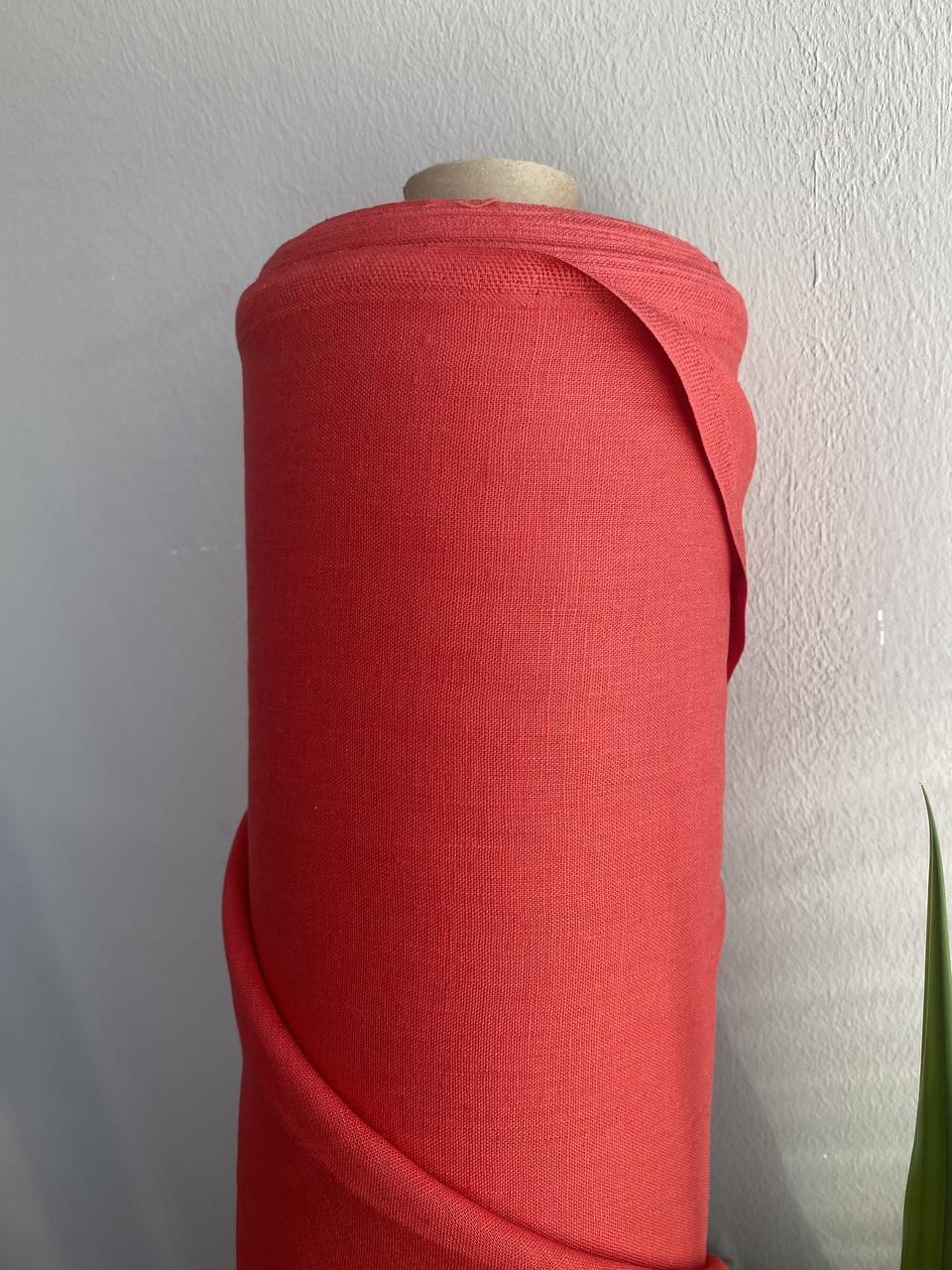 Ткань костюмная LINEN PLUS льняная 140 см 181/1309 Красный - фото 1 Ткань костюмная LINEN PLUS льняная 140 см 181/1309 Красный - фото 1