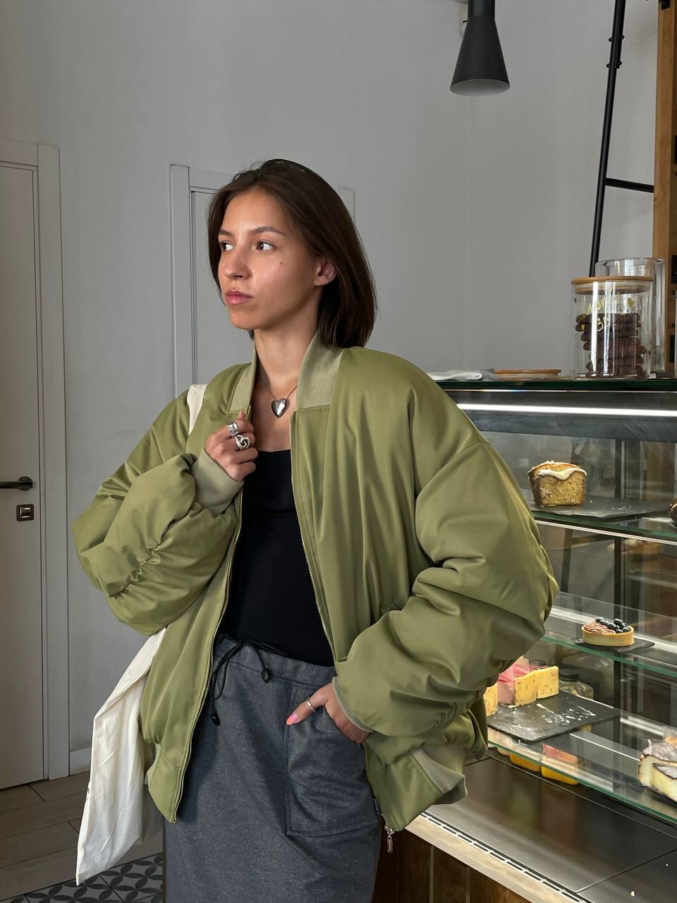 Бомбер зимний женский ZF Inspire 1650 L-XL Хаки (1650-Х-L-XL) - фото 7 Бомбер зимний женский ZF Inspire 1650 L-XL Хаки (1650-Х-L-XL) - фото 7