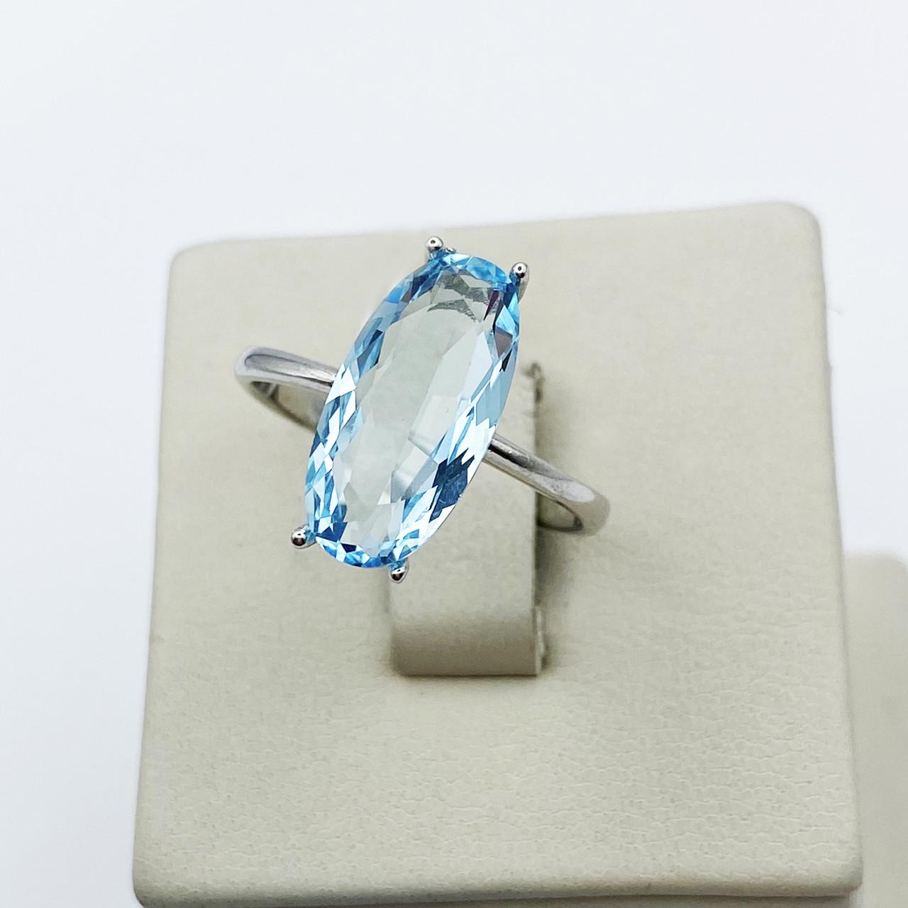 Кольцо серебряное с голубым кварцем р. 19 2,7 г (1893453783)