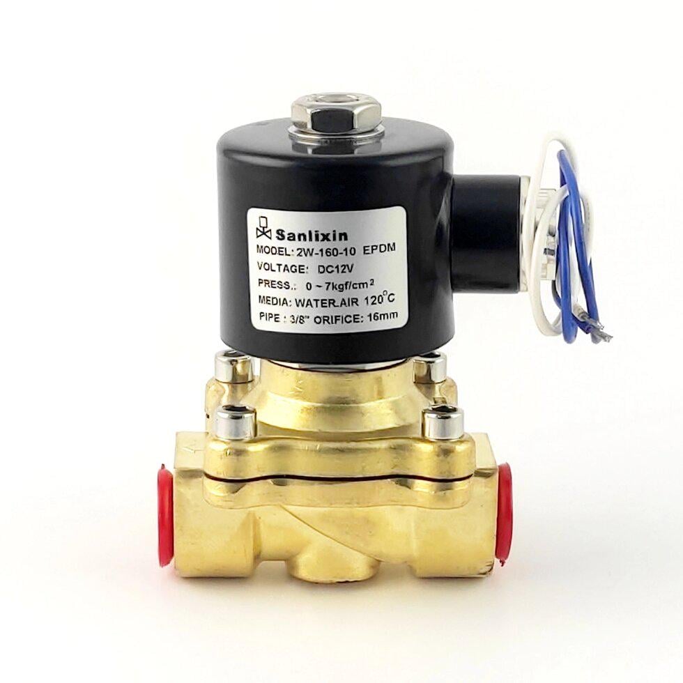 Нормально закрытый клапан прямого действия Sanlixin 2w-160-10C EPDM DC12v 0-7 bar 3/8" (66778802029)