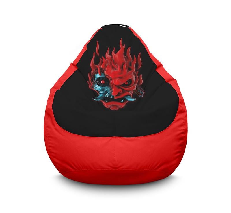 Кресло мешок iPuff Cyberpunk 2077 Samurai Оксфорд XXXL 100х135 см Красный