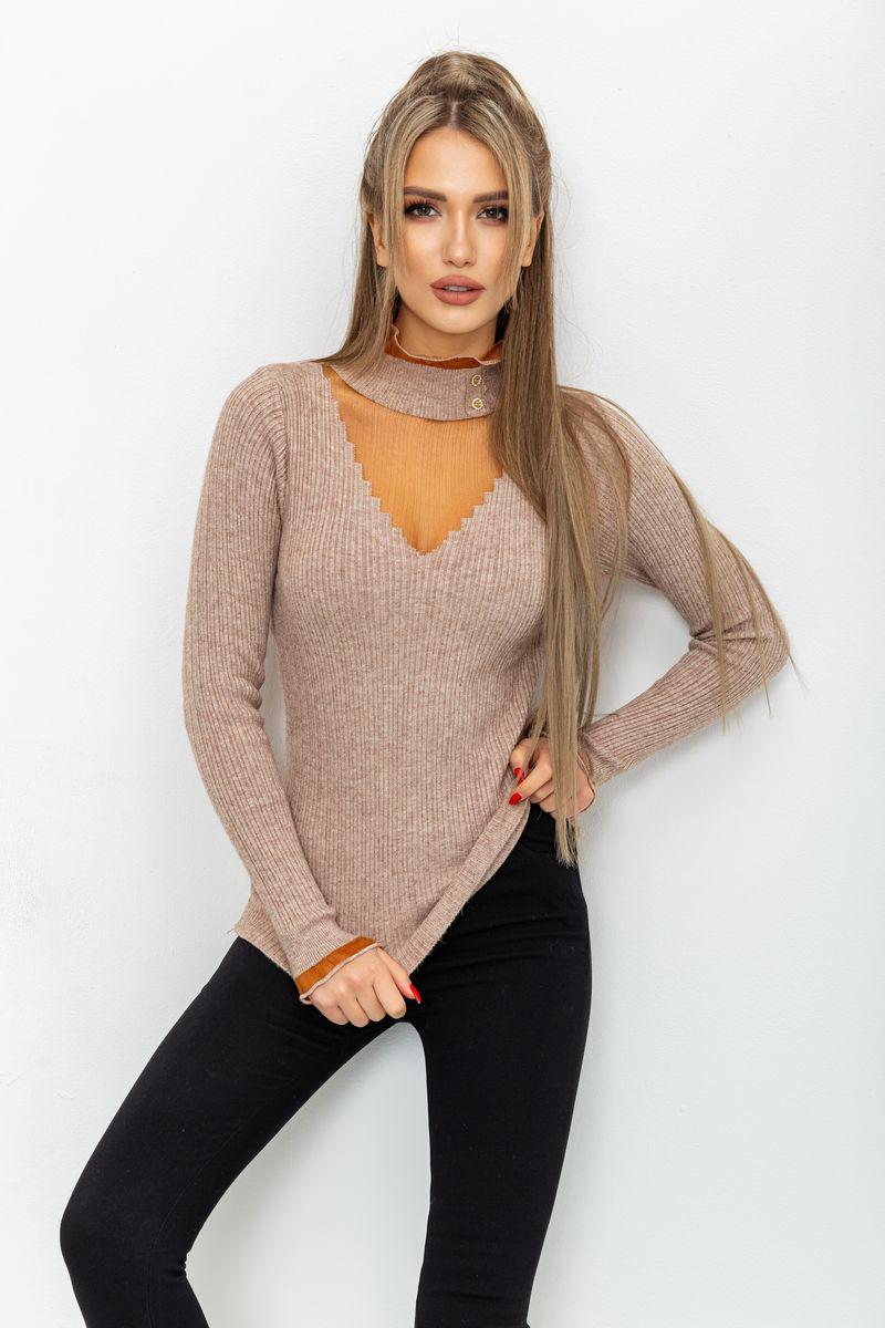 Гольф жіночий в рубчик Ager 221R010 S/M Бежевий (9624284)