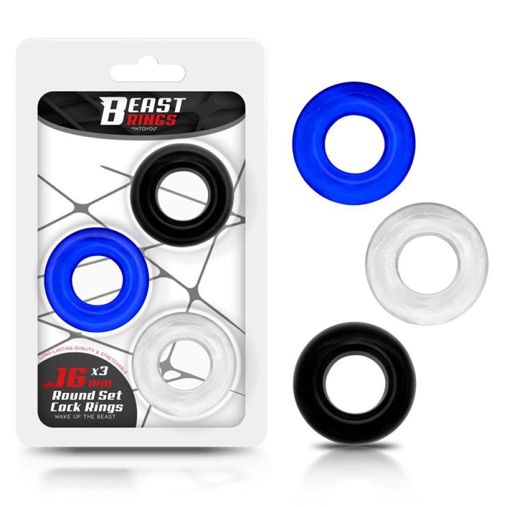 Набор эрекционных колец Set Of 3 Penis Ring 3 Colors 1,6 см (1000065359)