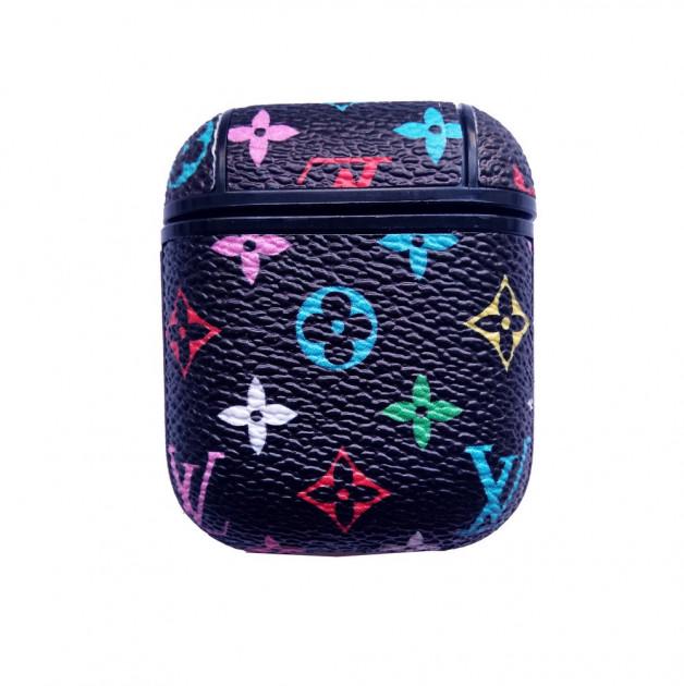 Чехол для наушников Oloka Premium Black Stars AirPods с карабином