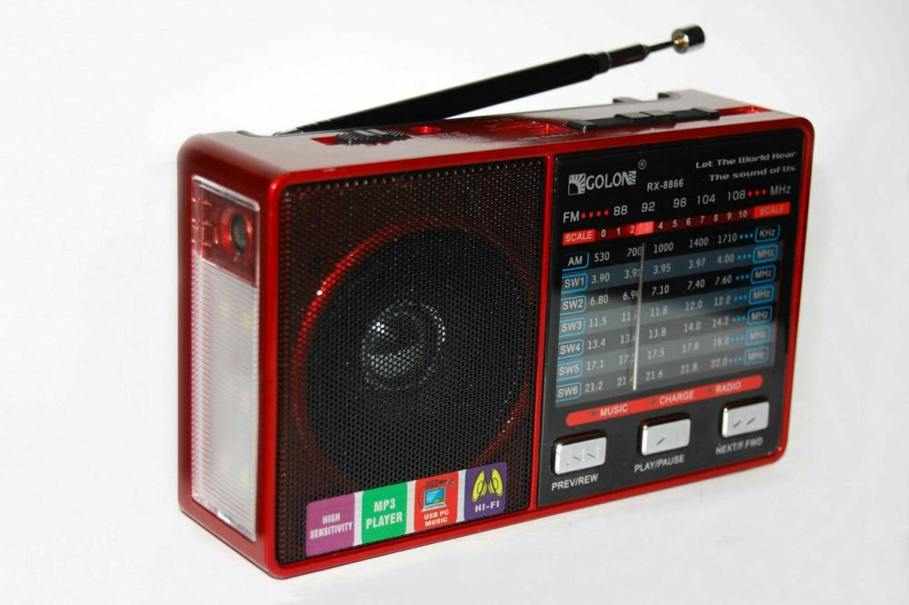 Радіоприймач Golon RX 8866 FM/USB/SD Red (18646799)