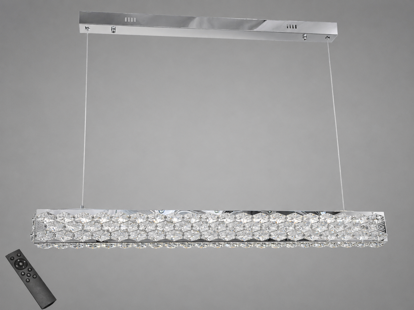 Люстра подвесная LED Diasha с пультом 43 Вт Хром (7891/1000CH)
