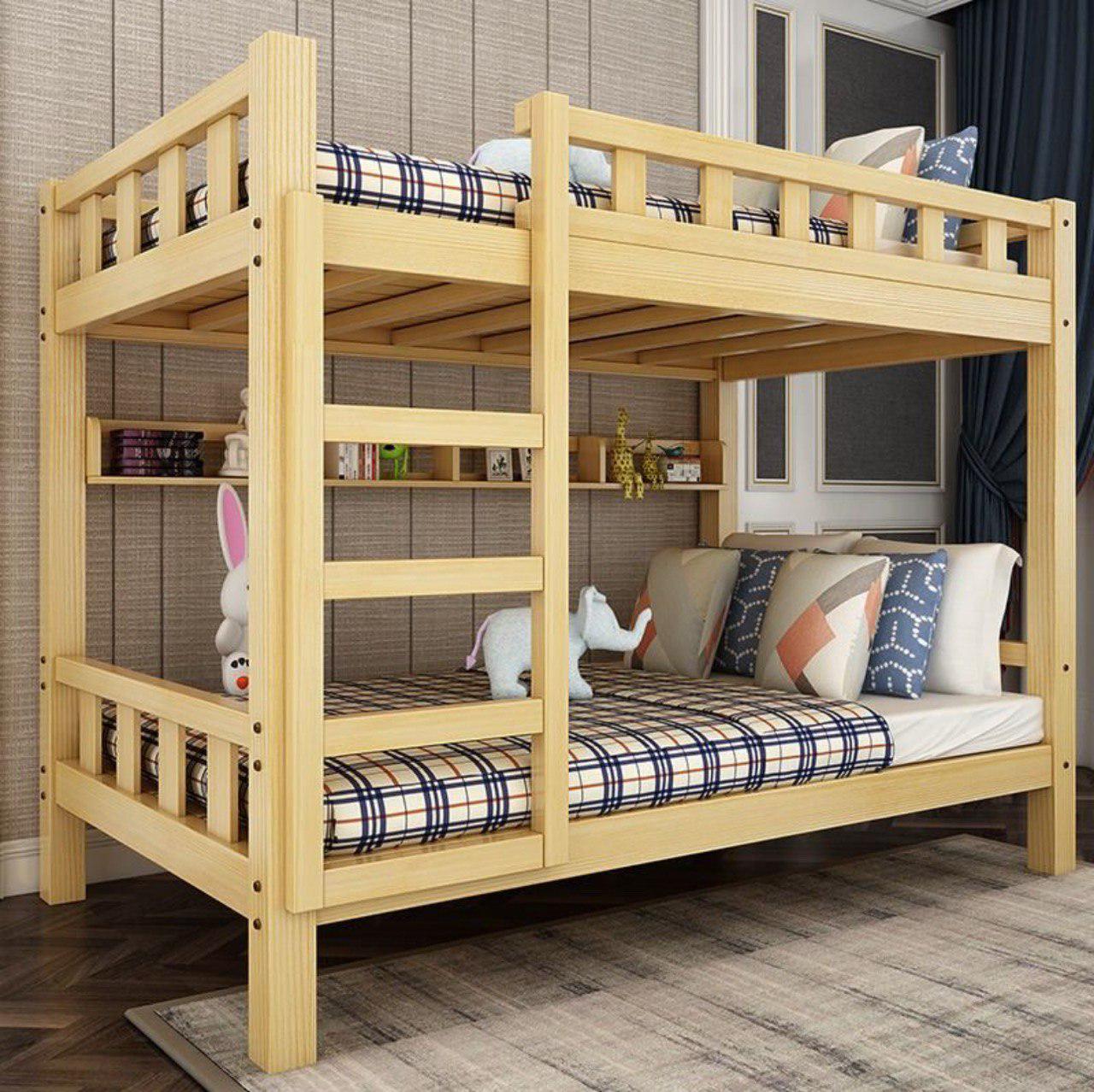 Детская кроватка из натурального дерева сосны 190х80 см Бежевый (DL06) Детская кроватка из натурального дерева сосны 190х80 см Бежевый (DL06)