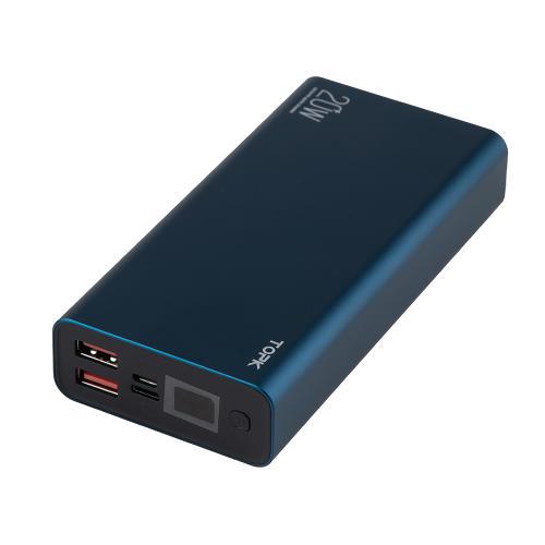 ПовербанкTOPK 20000mAh/74Wh Li-polimer Голубой (I2006P)