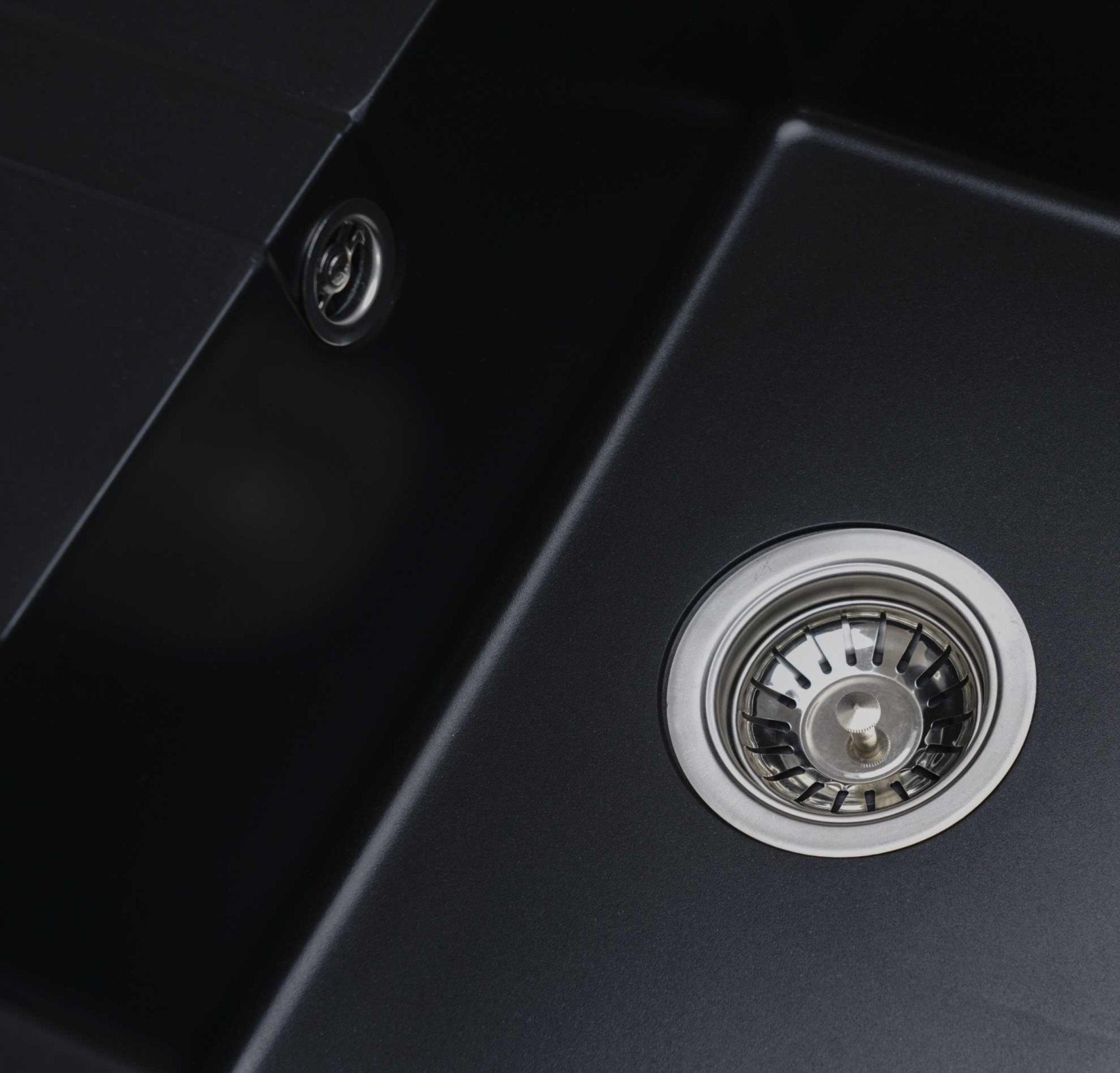 Мийка кухонна Valeso Aria 5851 Чорний/змішувач BG76 Чорний/сифон 1041 - фото 3 Мийка кухонна Valeso Aria 5851 Чорний/змішувач BG76 Чорний/сифон 1041 - фото 3