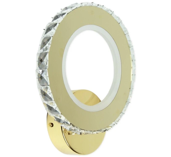 Бра светодиодная Svet 24W хрустальная круглой формы Золотой (SY-16008/1W TIGD) Бра светодиодная Svet 24W хрустальная круглой формы Золотой (SY-16008/1W TIGD)