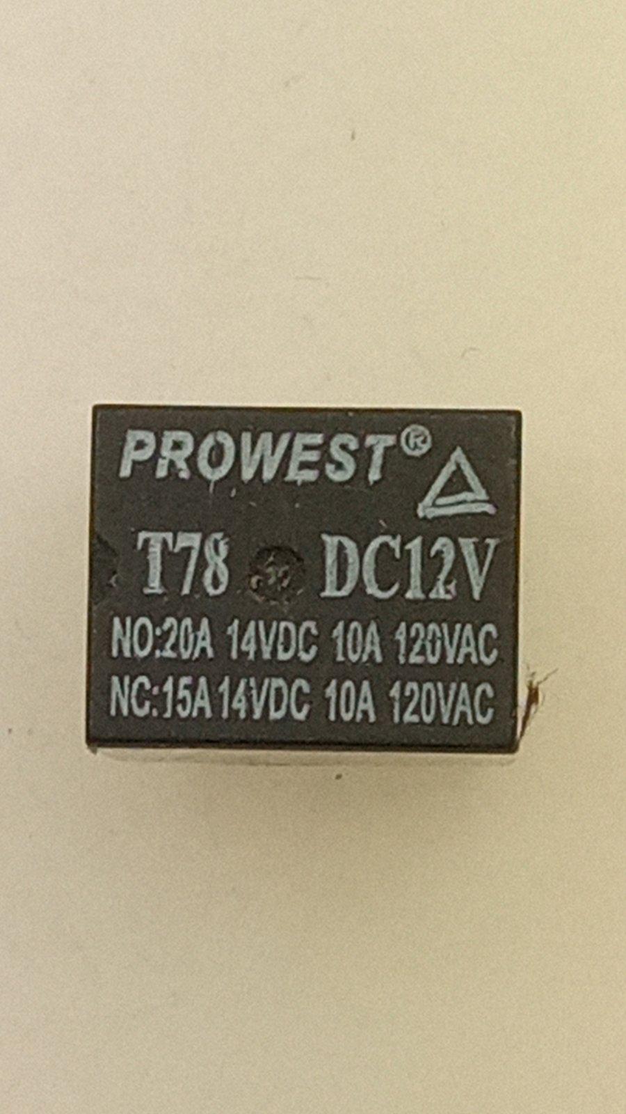 Реле T78-1C-DC12VNC 15A/14VDC/10A 120VAC/NO 20A/14VDC/10A/120VAC (00006)