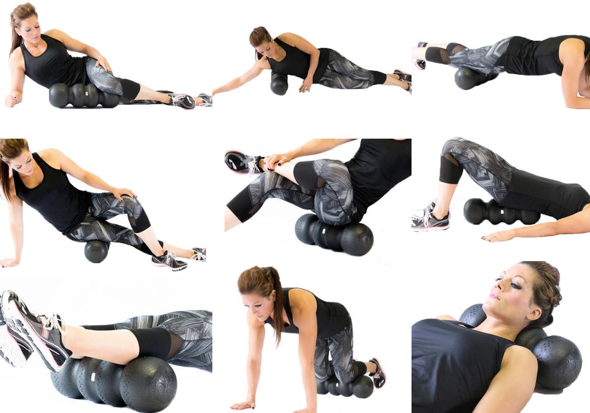 Масажний ролик EasyFit SlateShaper 45 см Чорний (EF-2040) - фото 3