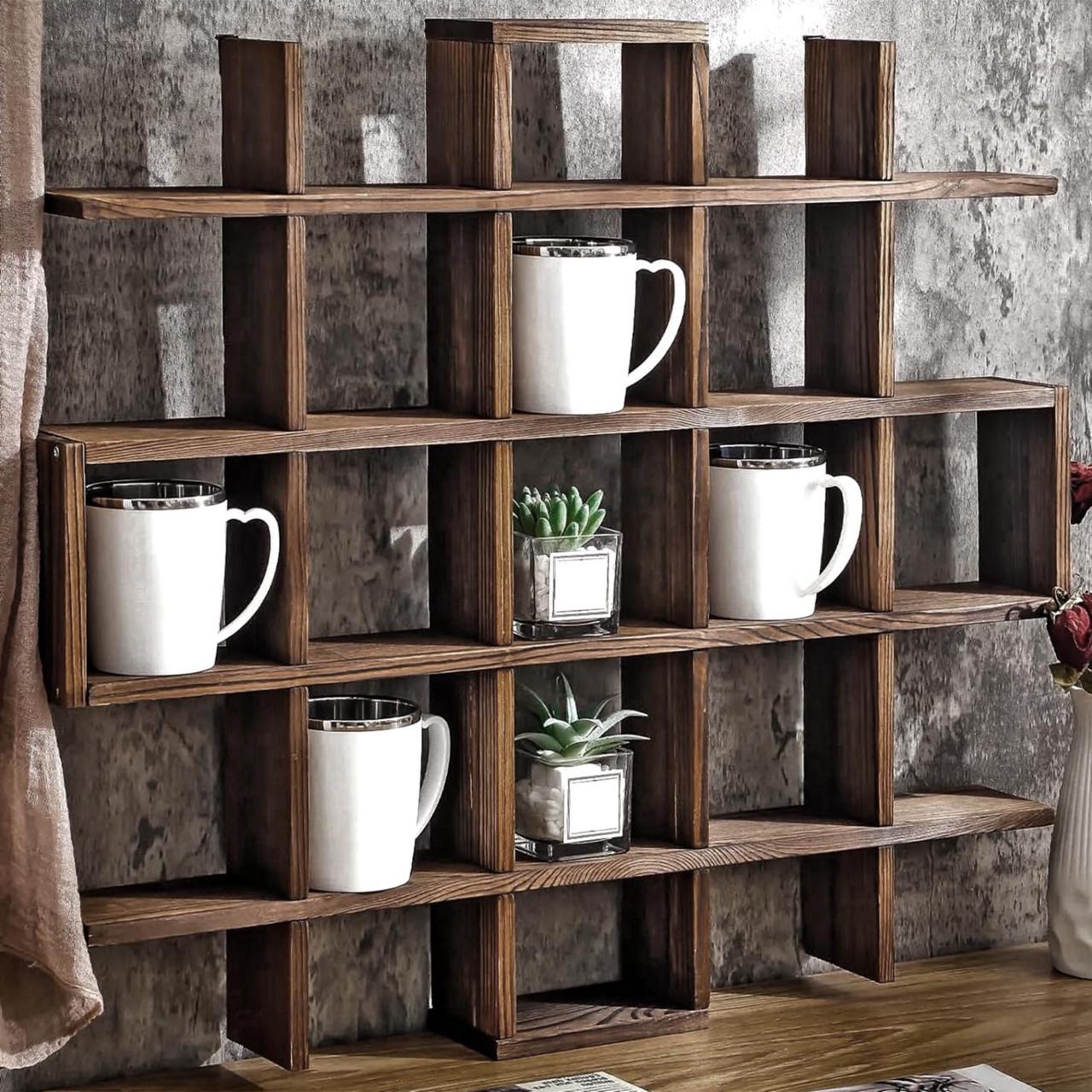 Полка для кружек из дерева Литава Капучино (СДК-007609)