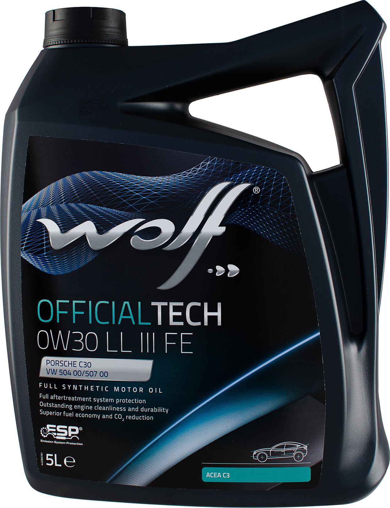 Моторна олива Wolf Officialtech LL III FE 0W-30 5 л Моторна олива Wolf Officialtech LL III FE 0W-30 5 л