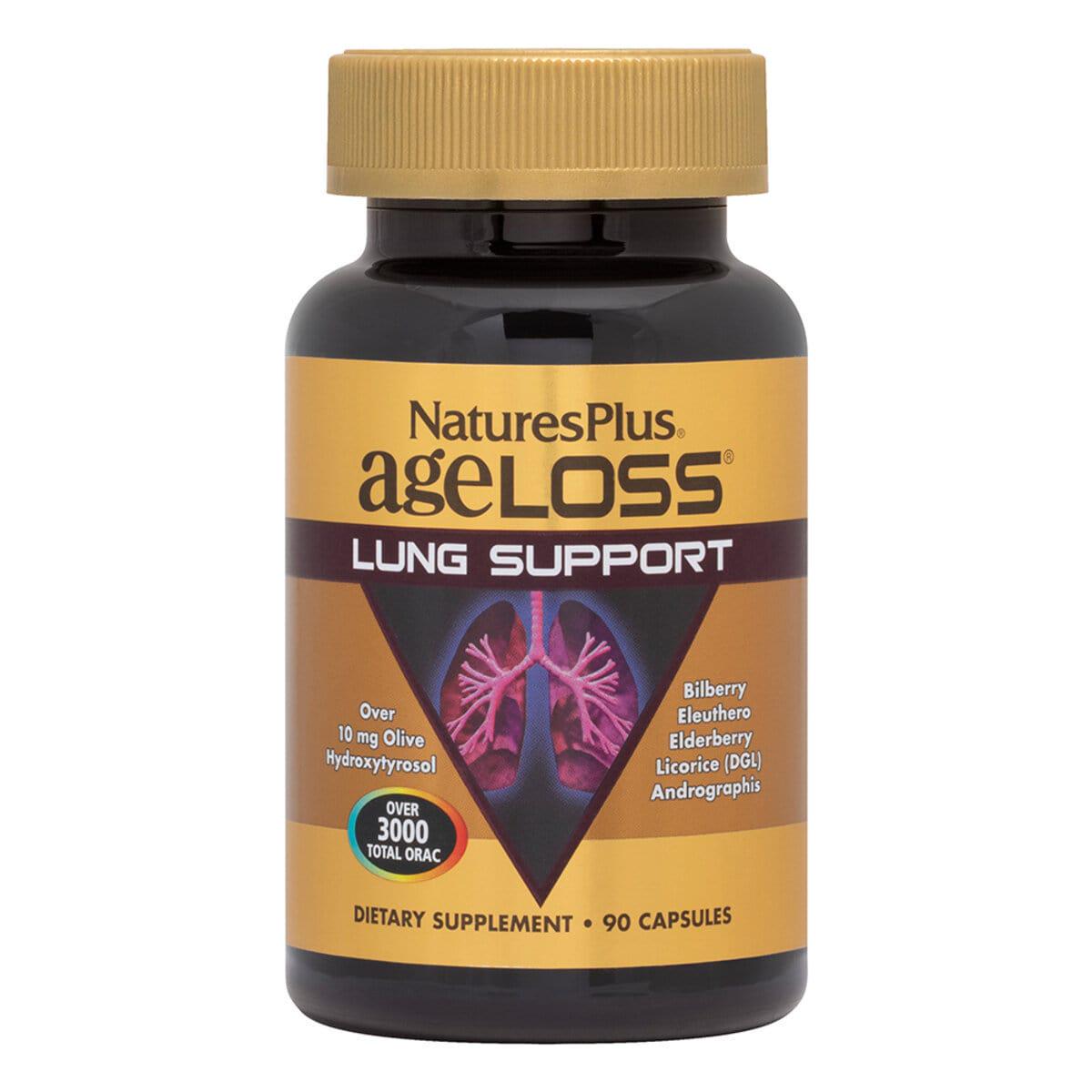 Комплекс Natures Plus AgeLoss Lung Support для поддержки легких 90 капсул