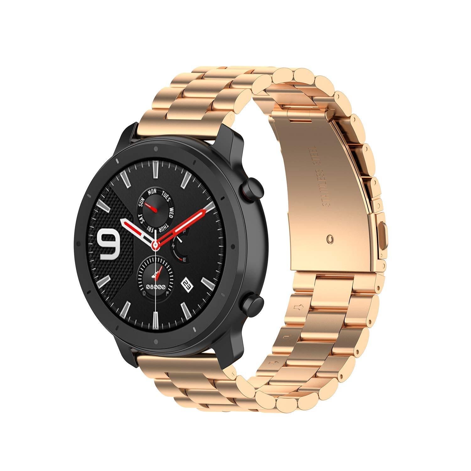 Ремешок стальной BeWatch 20мм для Amazfit BIP/Bip Lite/Bip U/Pro/ Mini/GTS/GTS 2/Gtr 42 мм Rose/Gold (1110438)