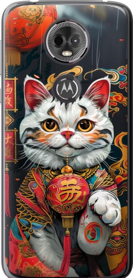 Чехол на Motorola Moto E5 Plus China Cat v2 (6135u-1412-42517)