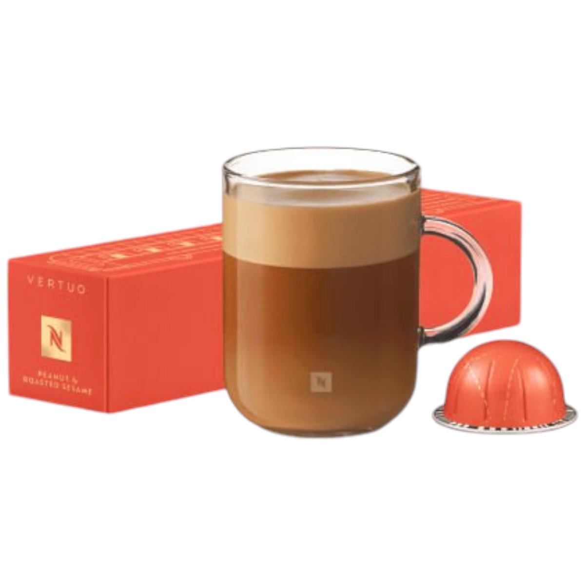 Кофе в капсулах Nespresso Vertuo/Jean Imbert Peanut and Roasted Sesame Flavour 230 мл Кофе в капсулах Nespresso Vertuo/Jean Imbert Peanut and Roasted Sesame Flavour 230 мл