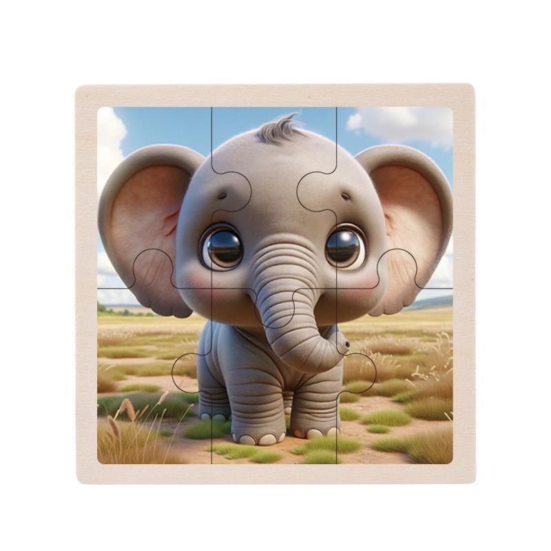 Пазл-вкладиш дерев'яний дитячий Слоненя MD 1509-11 6 ел. (RLT52726)